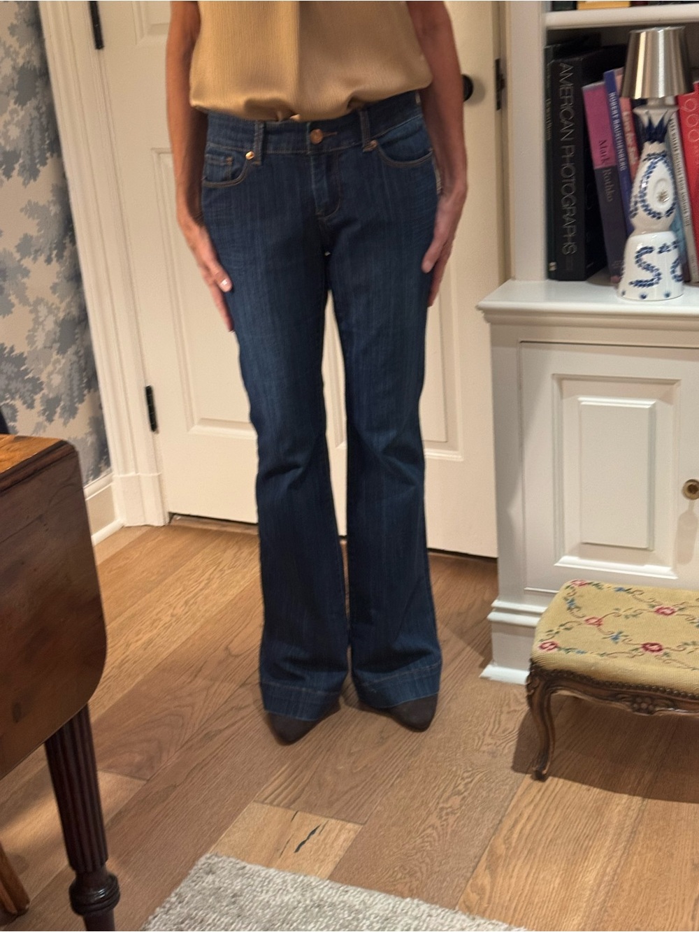7 For All Mankind Dark Blue Flare Jeans